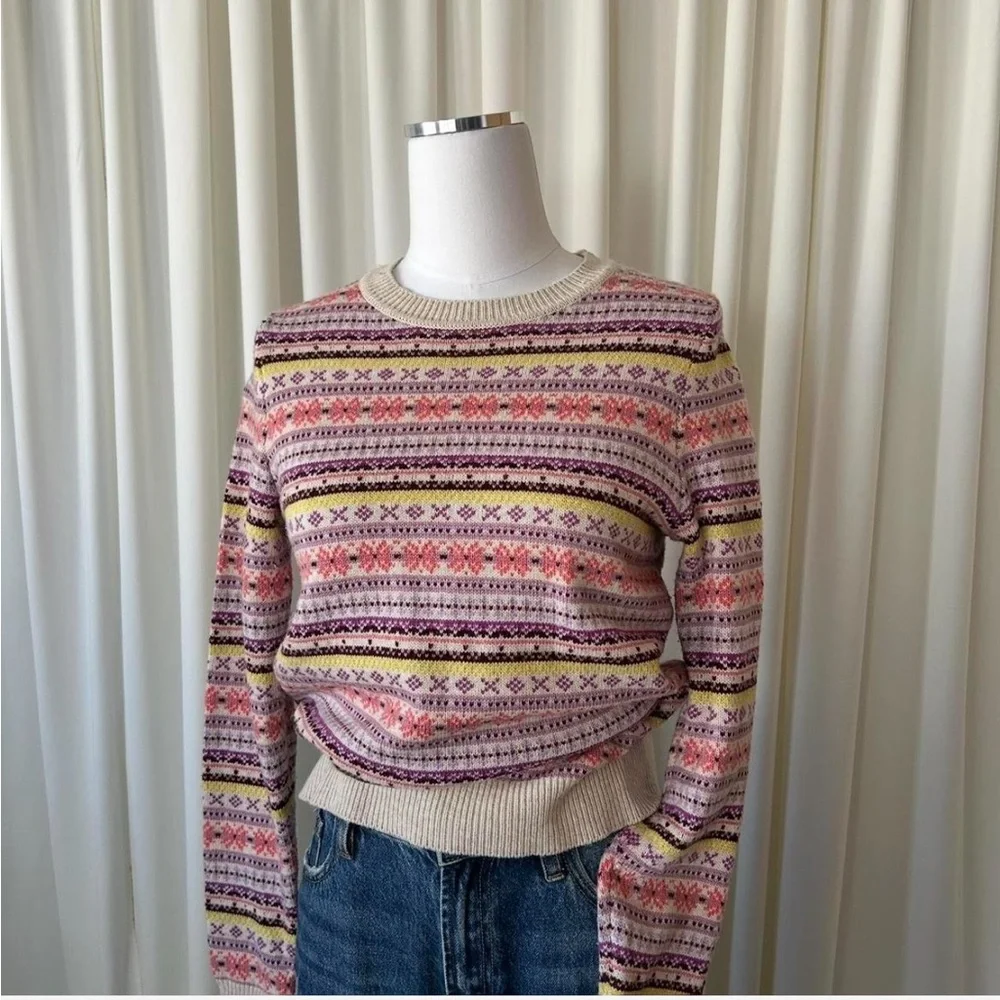 Boden Fair Isle Knit Pullover Wool Blend Size Small. - Picture 3 of 8